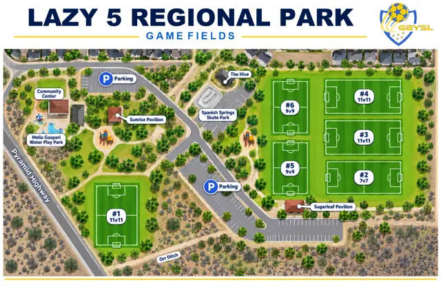 Lazy 5 Regional Park field map